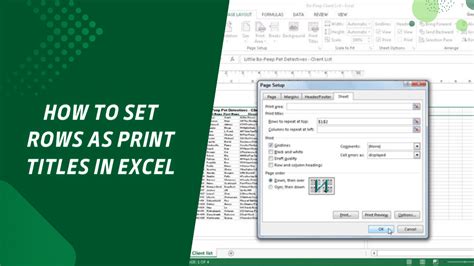 How to Set Rows as Print Titles in Excel: A Comprehensive Guide with FAQs